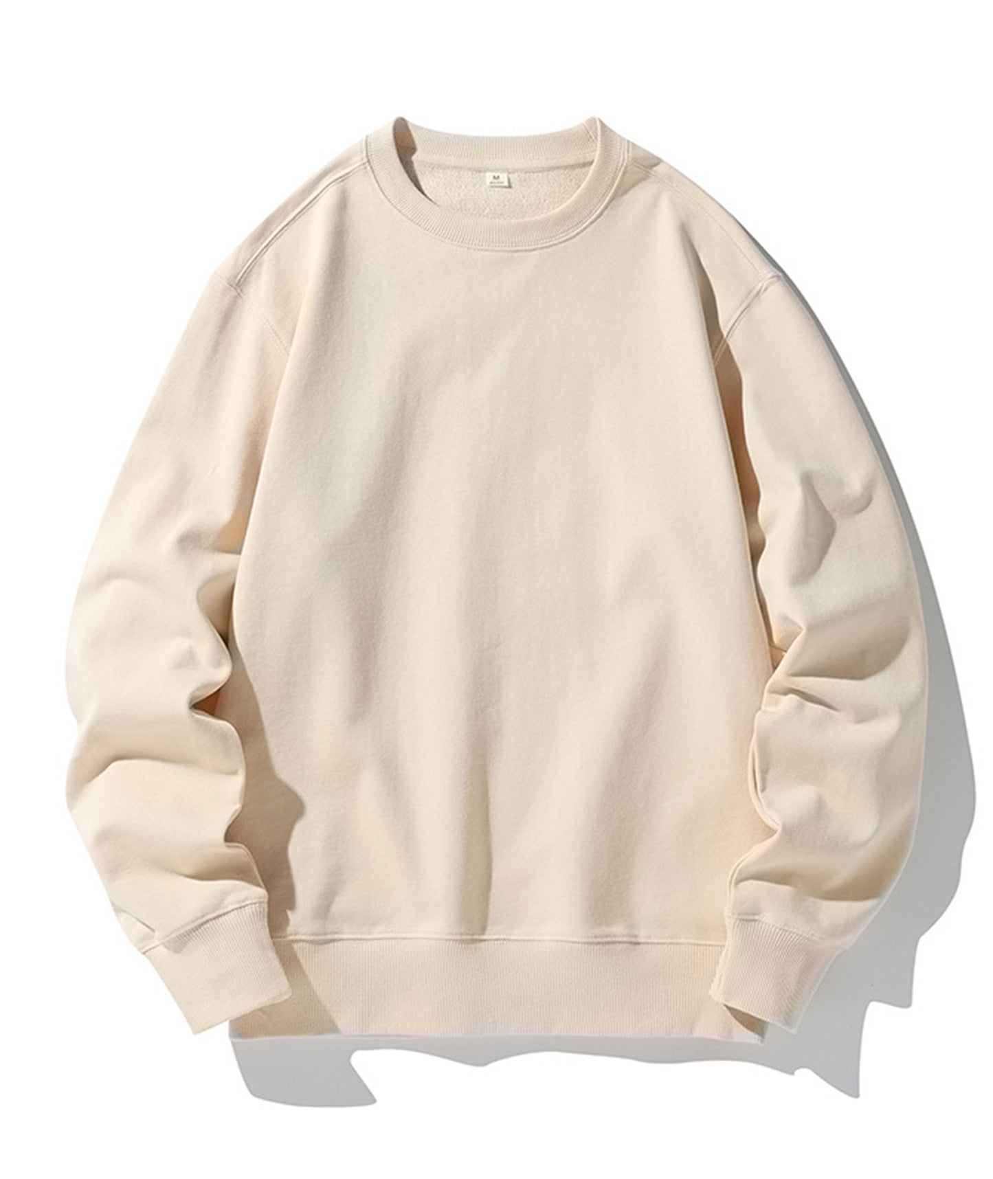320g straight shoulder terry crew neck sweatshirt