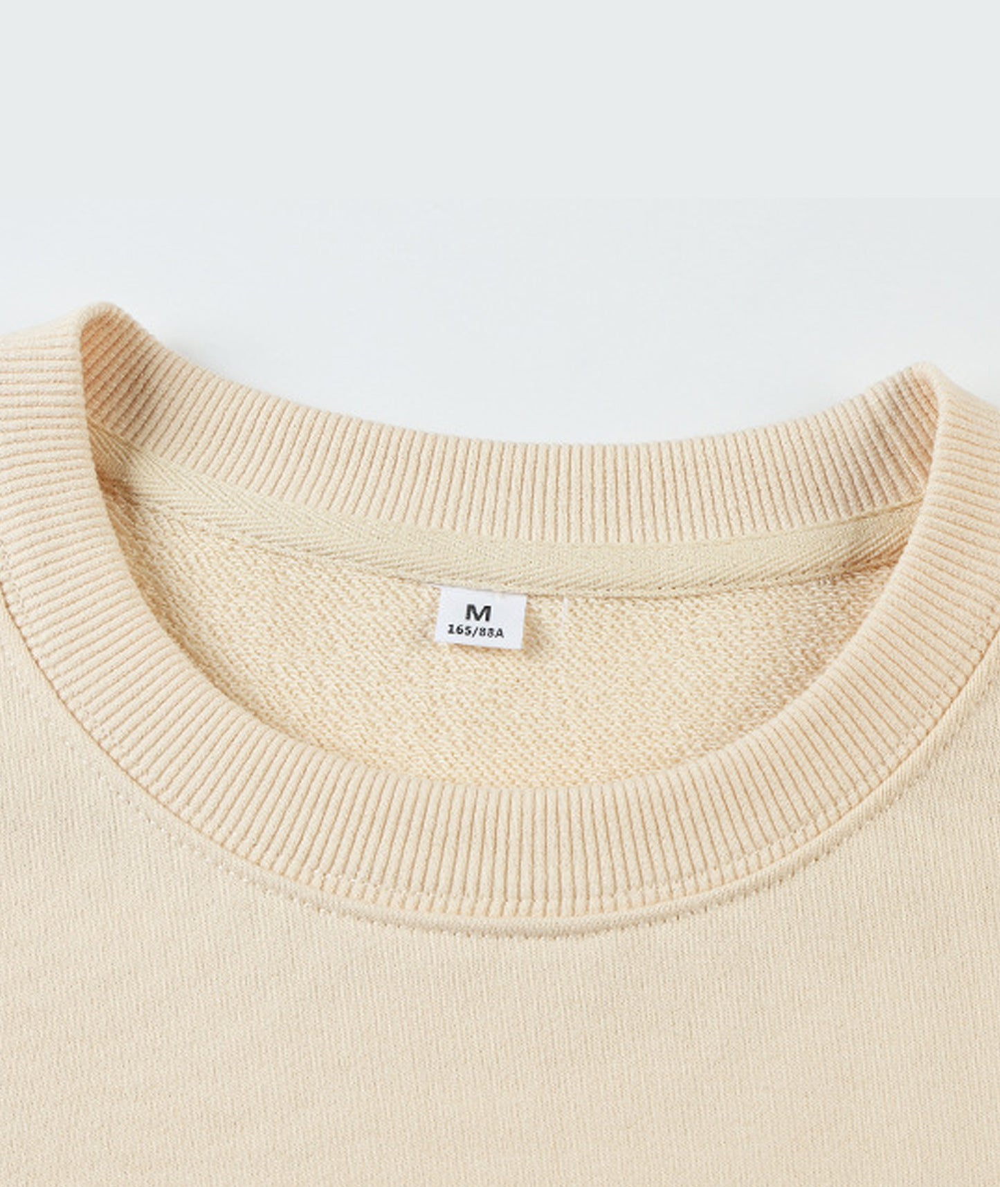 320g straight shoulder terry crew neck sweatshirt