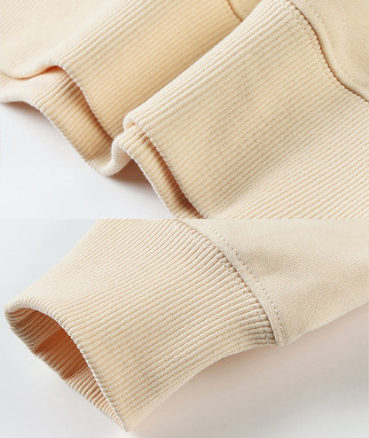 320g straight shoulder terry crew neck sweatshirt
