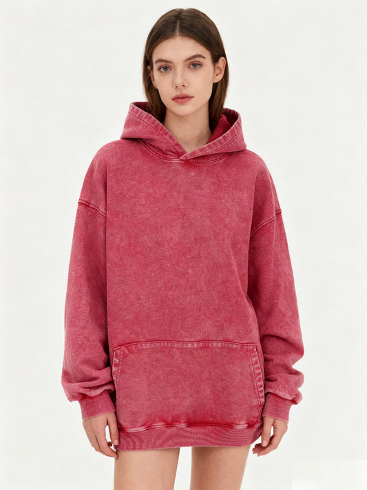 Mens Womens Acid Wash Hoodie Unisex Oversized Vintage Cotton Hoodies