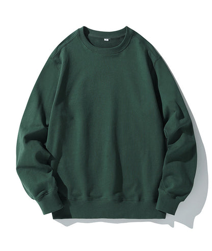320g straight shoulder terry crew neck sweatshirt