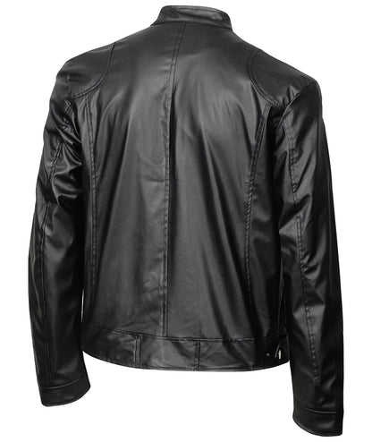 Men's Black PU Leather Jacket