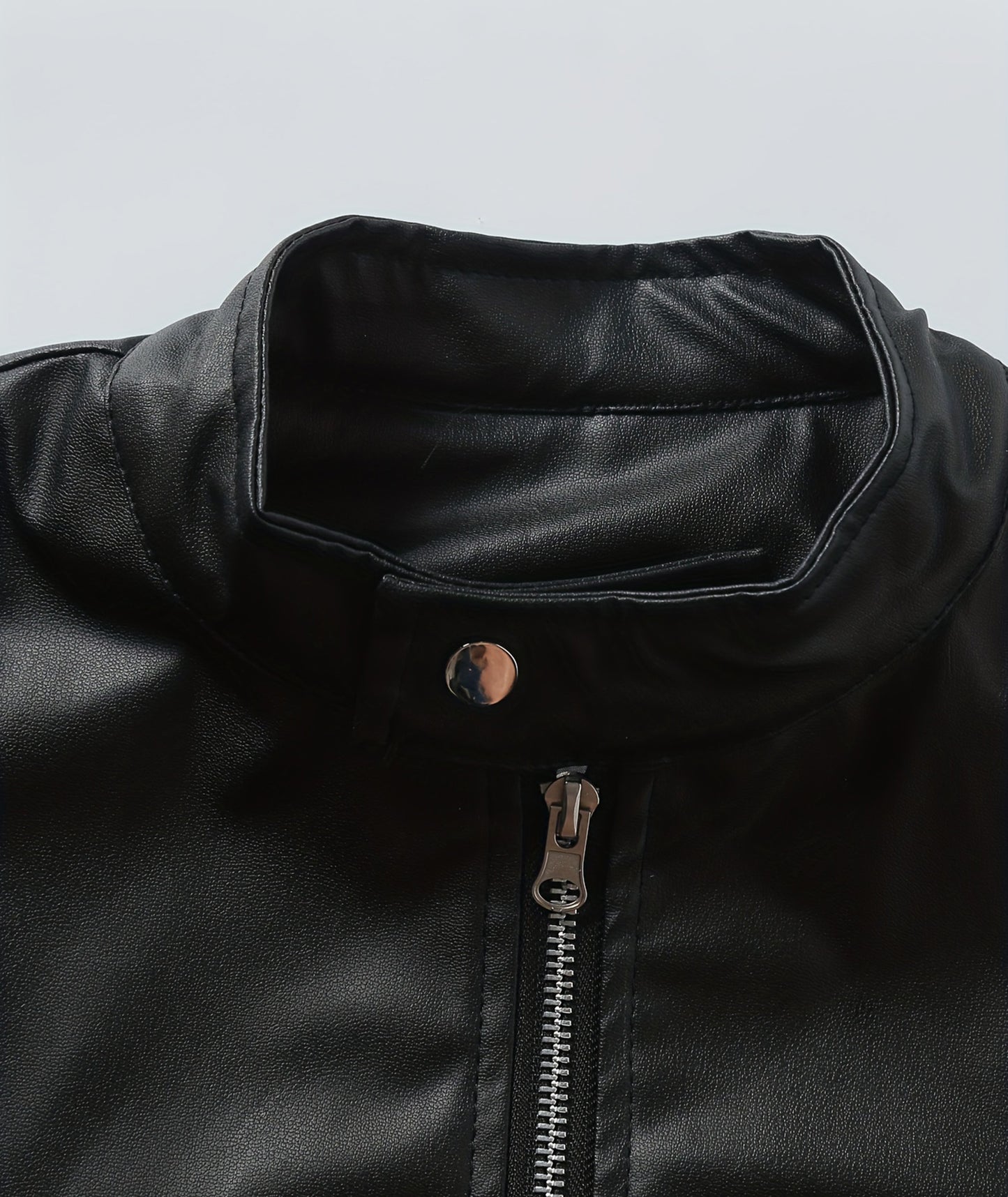 Men's Black PU Leather Jacket