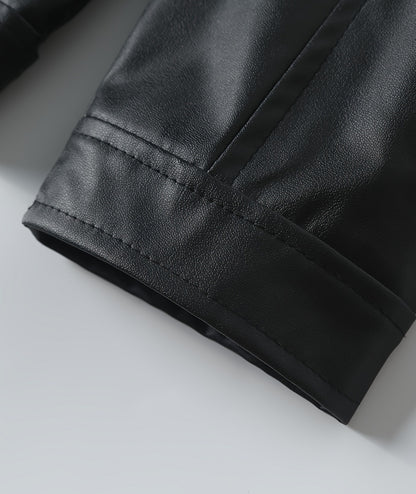 Men's Black PU Leather Jacket