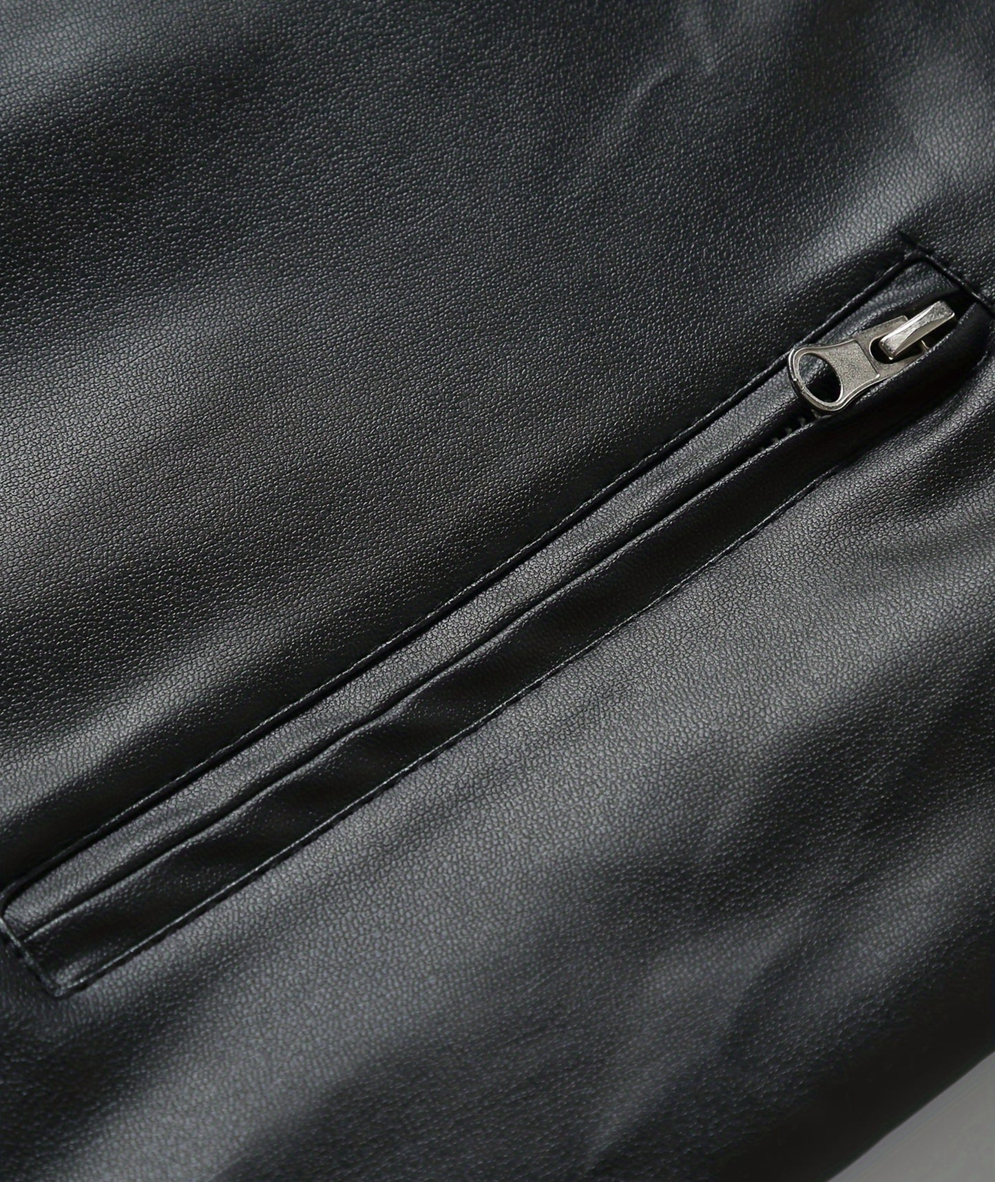Men's Black PU Leather Jacket