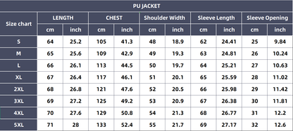 Men's Black PU Leather Jacket